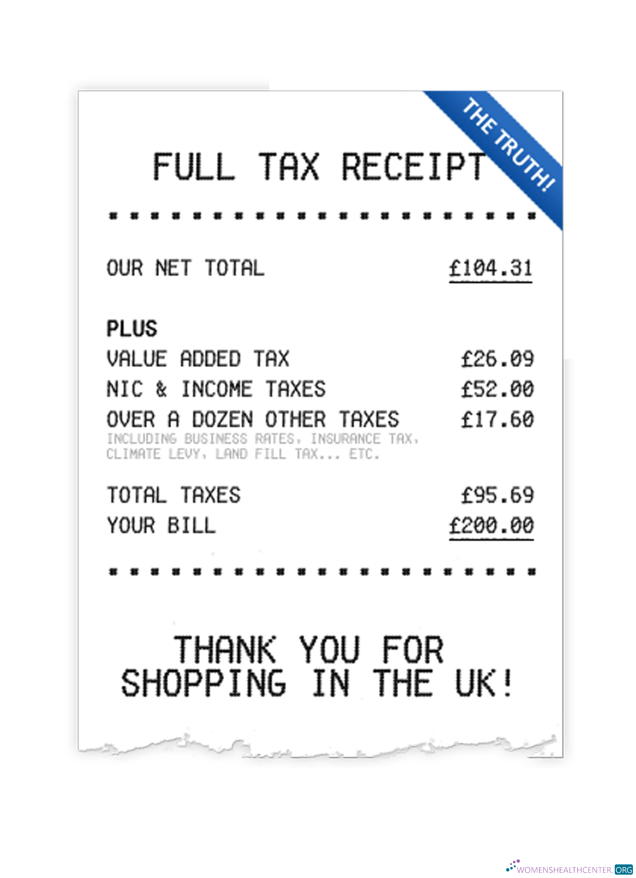 Download FULL TAX receipt Photoshop template